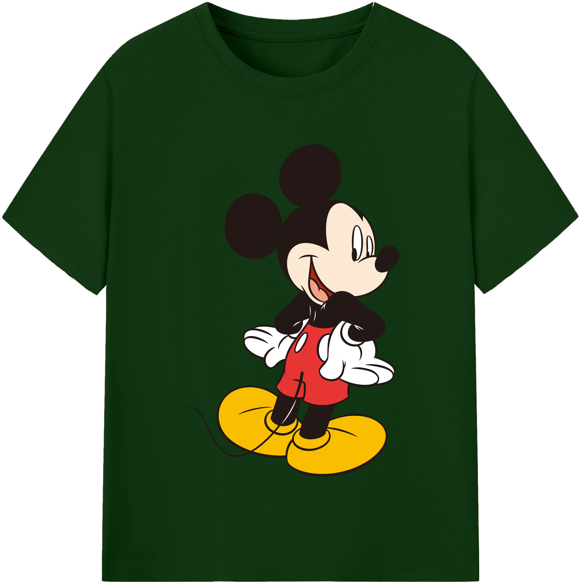 （画像用） ミッキーマウス Mickey Mouse 綿100％半袖Tシャツ（フロントプリント）